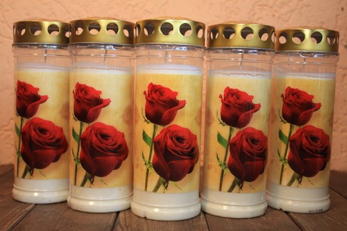 Grabkerzen rote rosen - rosen, t7