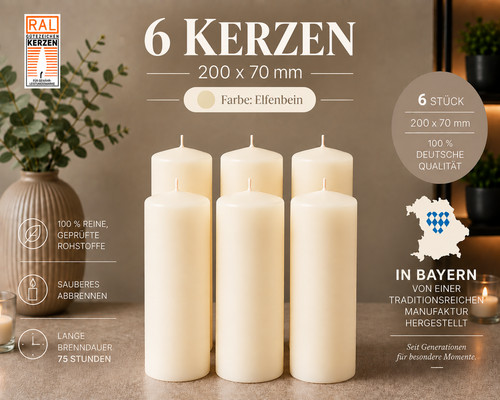 Stk kerzen 200 - 6, stk.