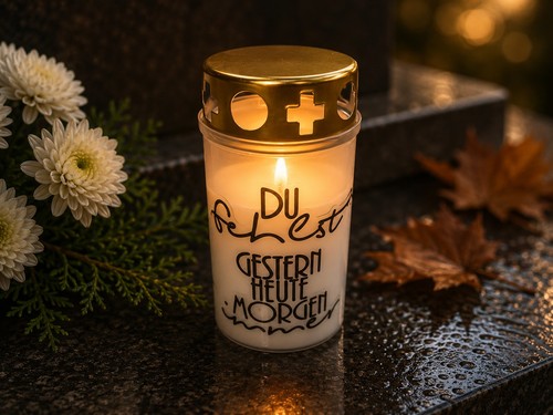 Grabkerze mit spruch - grabkerze, –