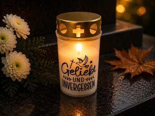 Grabkerze mit spruch - grabkerze,