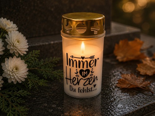 Grabkerze mit spruch - mit, –