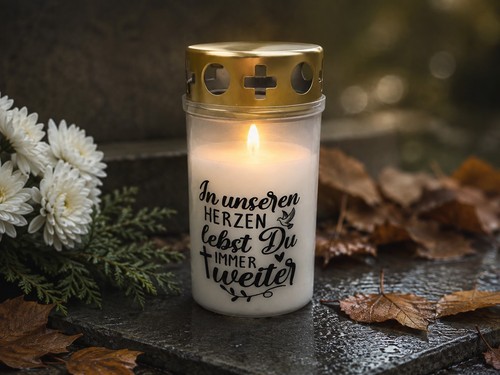 Grabkerze mit spruch - grabkerze,