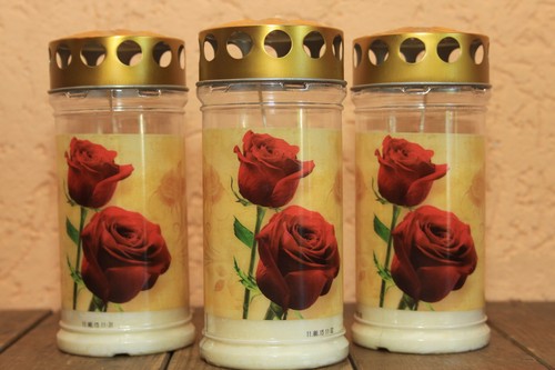 Grabkerzen rote rosen - grabkerzen, t4